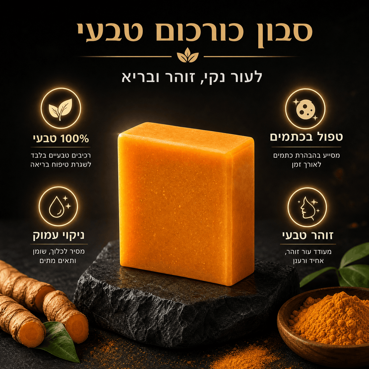 סבון טיפולי - כורכום
